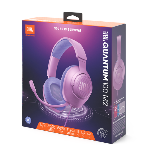 JBL Quantum 100M2 - Purple - Wired over-ear gaming headset with detachable mic and mute option - Detailshot 15